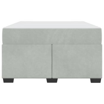 Bettgestell mit Matratze Sonstiges Hellgrau 120 x 200 cm Samt