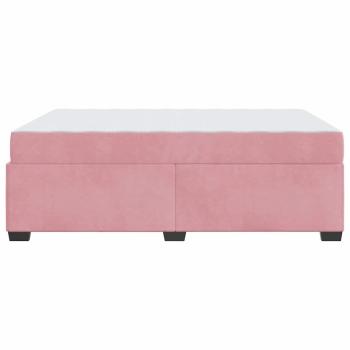 Bettgestell mit Matratze Sonstiges Rosa 160 x 200 cm Samt