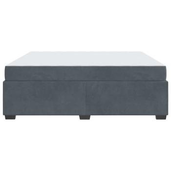 Bettgestell mit Matratze Sonstiges Dunkelgrau 180 x 200 cm Samt