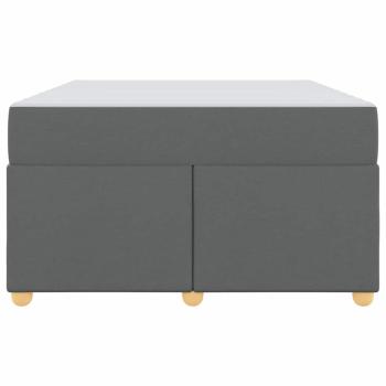 Bettgestell mit Matratze Dunkelgrau 120 x 200 cm Stoff