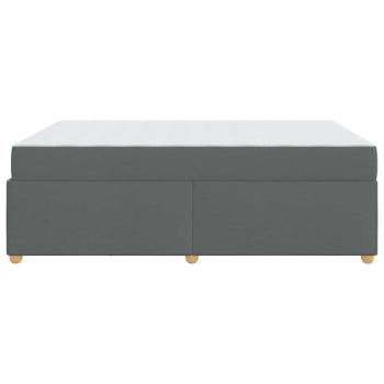 Bettgestell mit Matratze Dunkelgrau 140 x 200 cm Stoff