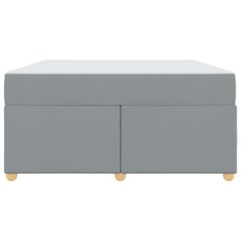Bettgestell mit Matratze Sonstiges Hellgrau 160 x 200 cm Stoff