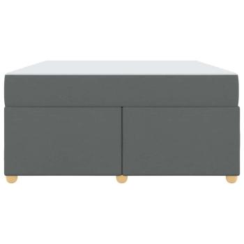 Bettgestell mit Matratze Dunkelgrau 160 x 200 cm Stoff