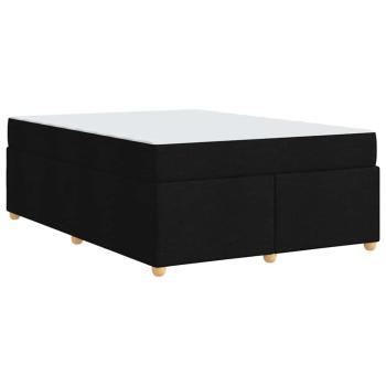 Bettgestell mit Matratze Sonstiges Schwarz 160 x 200 cm Stoff