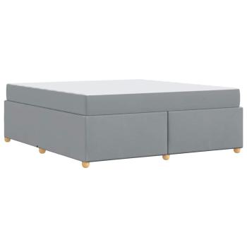 Bettgestell mit Matratze Sonstiges Hellgrau 180 x 200 cm Stoff