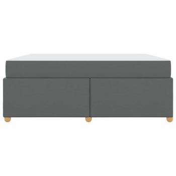 Bettgestell mit Matratze Dunkelgrau 180 x 200 cm Stoff