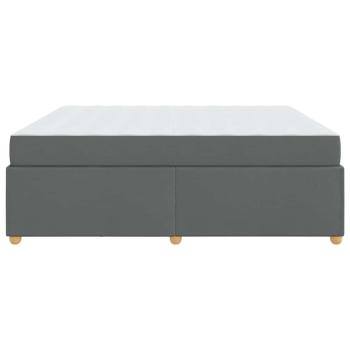 Bettgestell mit Matratze Dunkelgrau 180 x 200 cm Stoff