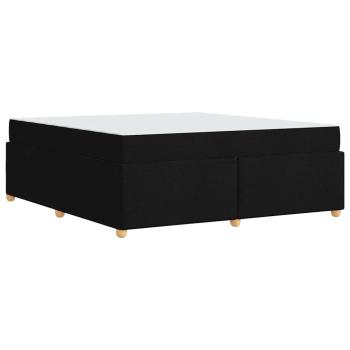Bettgestell mit Matratze Sonstiges Schwarz 180 x 200 cm Stoff