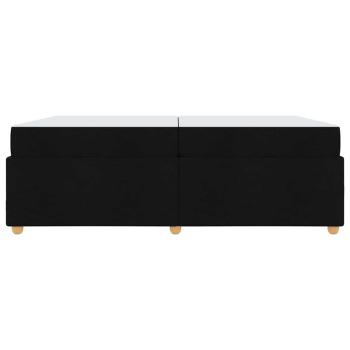 Bettgestell mit Matratze Sonstiges Schwarz 200 x 200 cm Stoff