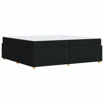 Bettgestell mit Matratze Sonstiges Schwarz 200 x 200 cm Stoff