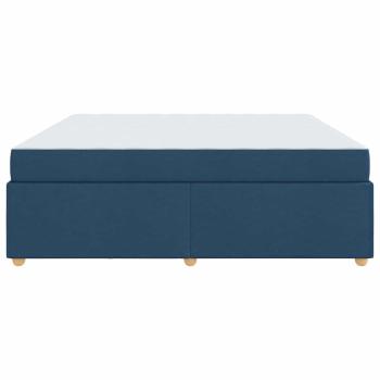 Bettgestell mit Matratze Sonstiges Blau 200 x 200 cm Stoff