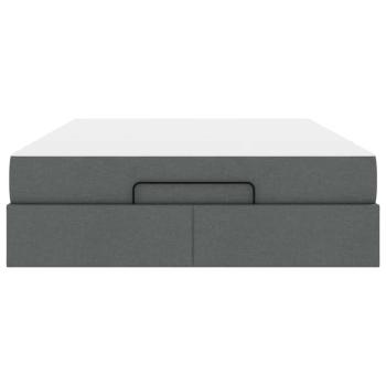 Bettgestell Sonstiges mit Speicher Dunkelgrau 160 x 200 cm Stoff