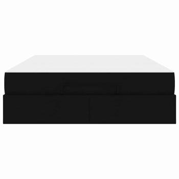 Bettgestell Sonstiges mit Speicher Schwarz 160 x 200 cm Stoff