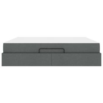 Bettgestell Sonstiges mit Speicher Dunkelgrau 180 x 200 cm Stoff