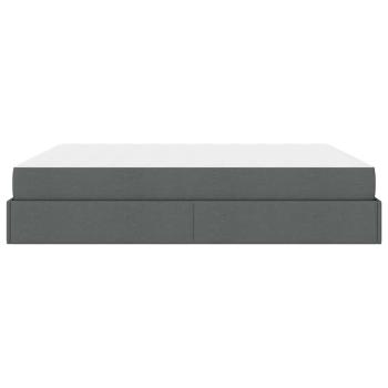 Bettgestell Sonstiges mit Speicher Dunkelgrau 180 x 200 cm Stoff