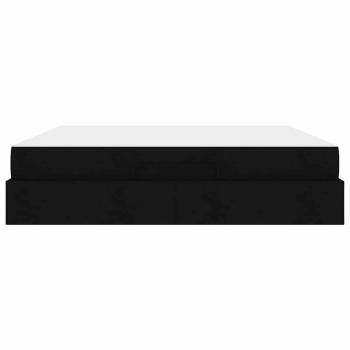 Bettgestell Sonstiges mit Speicher Schwarz 180 x 200 cm Stoff