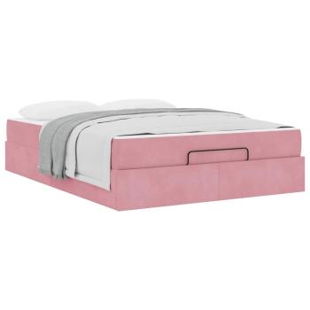 Bettgestell Sonstiges Rosa 140 x 200 cm Samt