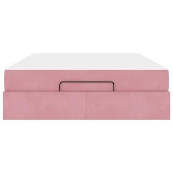 Bettgestell Sonstiges Rosa 140 x 200 cm Samt