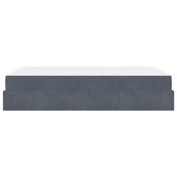 Bettgestell Sonstiges Dunkelgrau 160 x 200 cm Samt