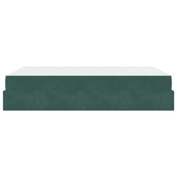 Bettgestell Sonstiges Dunkelgrün 160 x 200 cm Samt