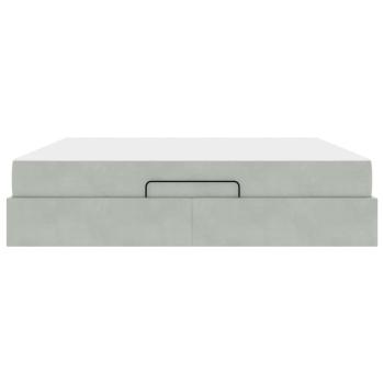 Bettgestell Sonstiges Hellgrau 180 x 200 cm Samt