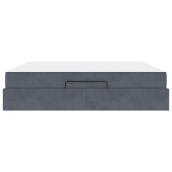 Bettgestell Sonstiges Dunkelgrau 180 x 200 cm Samt