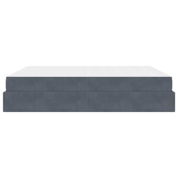Bettgestell Sonstiges Dunkelgrau 180 x 200 cm Samt