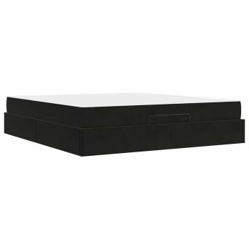 Bettgestell Sonstiges Dunkelgrün und Weiß 180 x 200 cm Samt