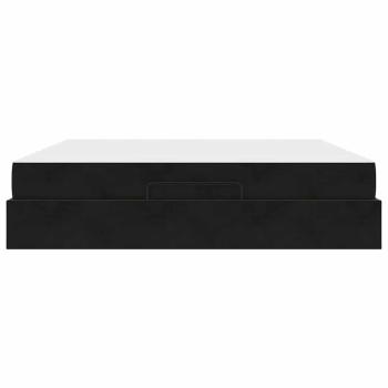 Bettgestell Sonstiges Dunkelgrün und Weiß 180 x 200 cm Samt