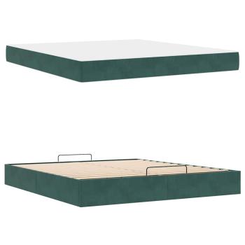 Bettgestell Sonstiges Dunkelgrün 180 x 200 cm Samt