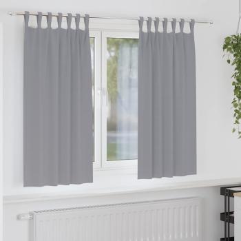 ARDEBO.de - Verdunkelungsvorhänge 2 pcs Hellgrau 175 x 140 cm Polyester