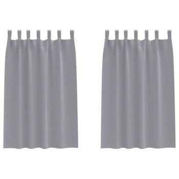 Verdunkelungsvorhänge 2 pcs Hellgrau 175 x 140 cm Polyester