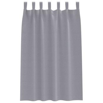 Verdunkelungsvorhänge 2 pcs Hellgrau 175 x 140 cm Polyester