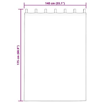 Verdunkelungsvorhänge 2 pcs Hellgrau 175 x 140 cm Polyester