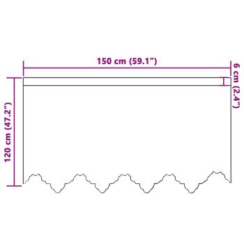 Spitzenvorhang mit Vorhängen Floral Weiß 150 x 120 cm Polyester