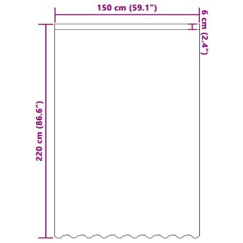 Spitzenvorhang mit Vorhängen Weiß 150 x 220 cm Polyester
