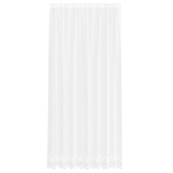 Spitzenvorhang mit Vorhängen Floral Weiß 200 x 280 cm Polyester