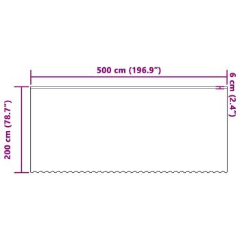 Spitzenvorhang mit Vorhängen Floral Weiß 500 x 200 cm Polyester