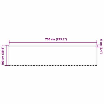 Spitzenvorhang mit Vorhängen Floral Weiß 750 x 100 cm Polyester
