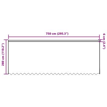 Spitzenvorhang mit Vorhängen Floral Weiß 280 x 750 cm Polyester