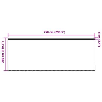 Spitzenvorhang mit Vorhängen Weiß 750 x 280 cm Polyester