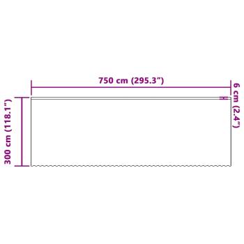 Spitzenvorhang mit Vorhängen Weiß 750 x 300 cm Polyester