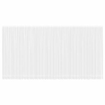 Spitzenvorhang mit Vorhängen Floral Weiß 900 x 260 cm Polyester