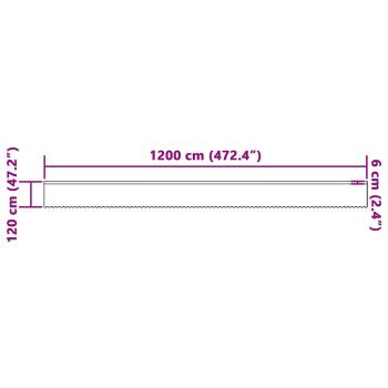 Spitzenvorhang mit Vorhängen Floral Weiß 1200 x 120 cm Polyester