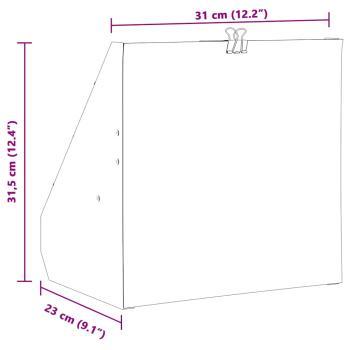 Kugelfang Schwarz 31 x 23 x 31.5 cm Stahl