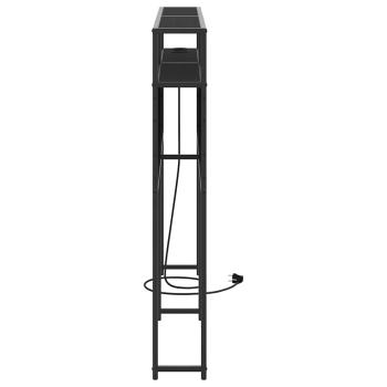 Stauraum-Kopfteil Schwarz Eiche 120 cm Holzwerkstoff