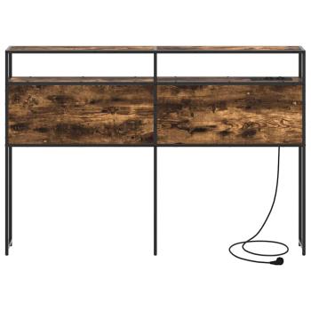 Stauraum-Kopfteil mit Kopfteil mit Speicher Rauch-Eiche 120 cm Holzwerkstoff