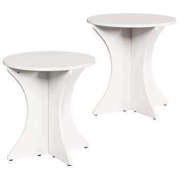 Kaffeetisch Set 2 pcs Weiß 46 x 46 x 47 cm Massivkiefer