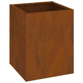 Gartenblumentopf Rostig 50 x 32 x 40 cm Cortenstahl