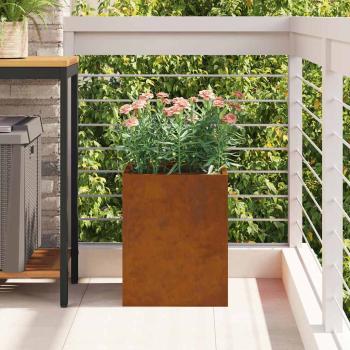 Gartenblumentopf Rostig 50 x 32 x 40 cm Cortenstahl
